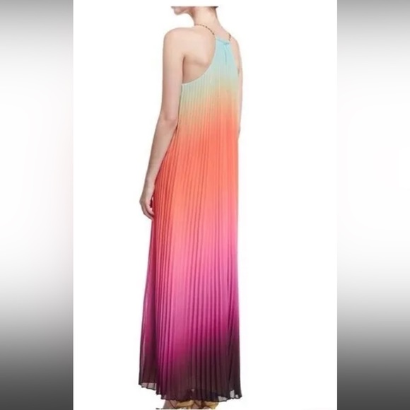Trina turk maxi dress. Just cleaned. 100% polyester. Like a key west sunset. - Picture 3 of 10